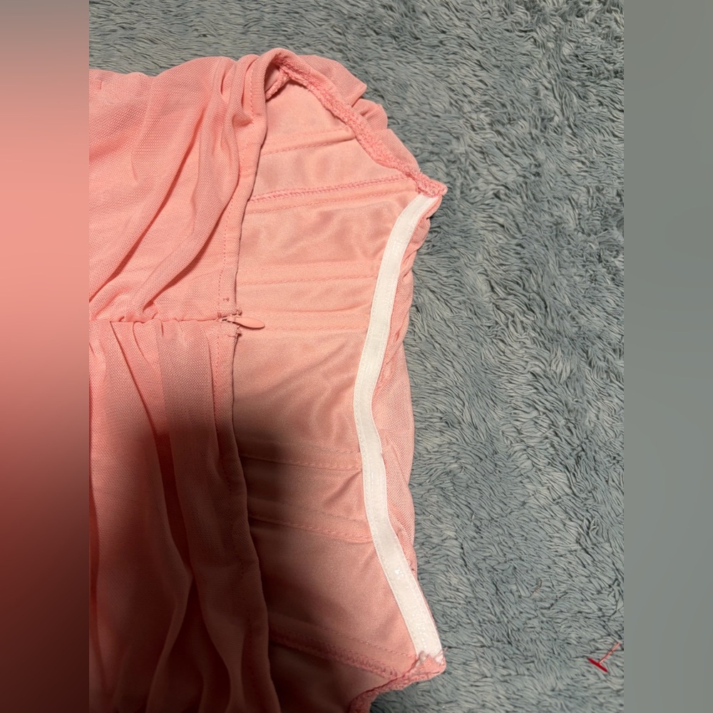 Chic Coral Ruched Maxi Dress - Picture 5 of 7